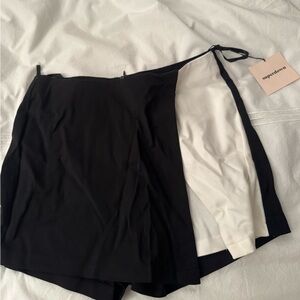 superdown Black and White Women Shorts